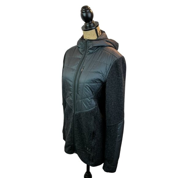 Outdoor Research Cyprus Hybrid Full Zip Hoody Womans S/P Jacket Gray Wool Blend - Picture 7 of 14